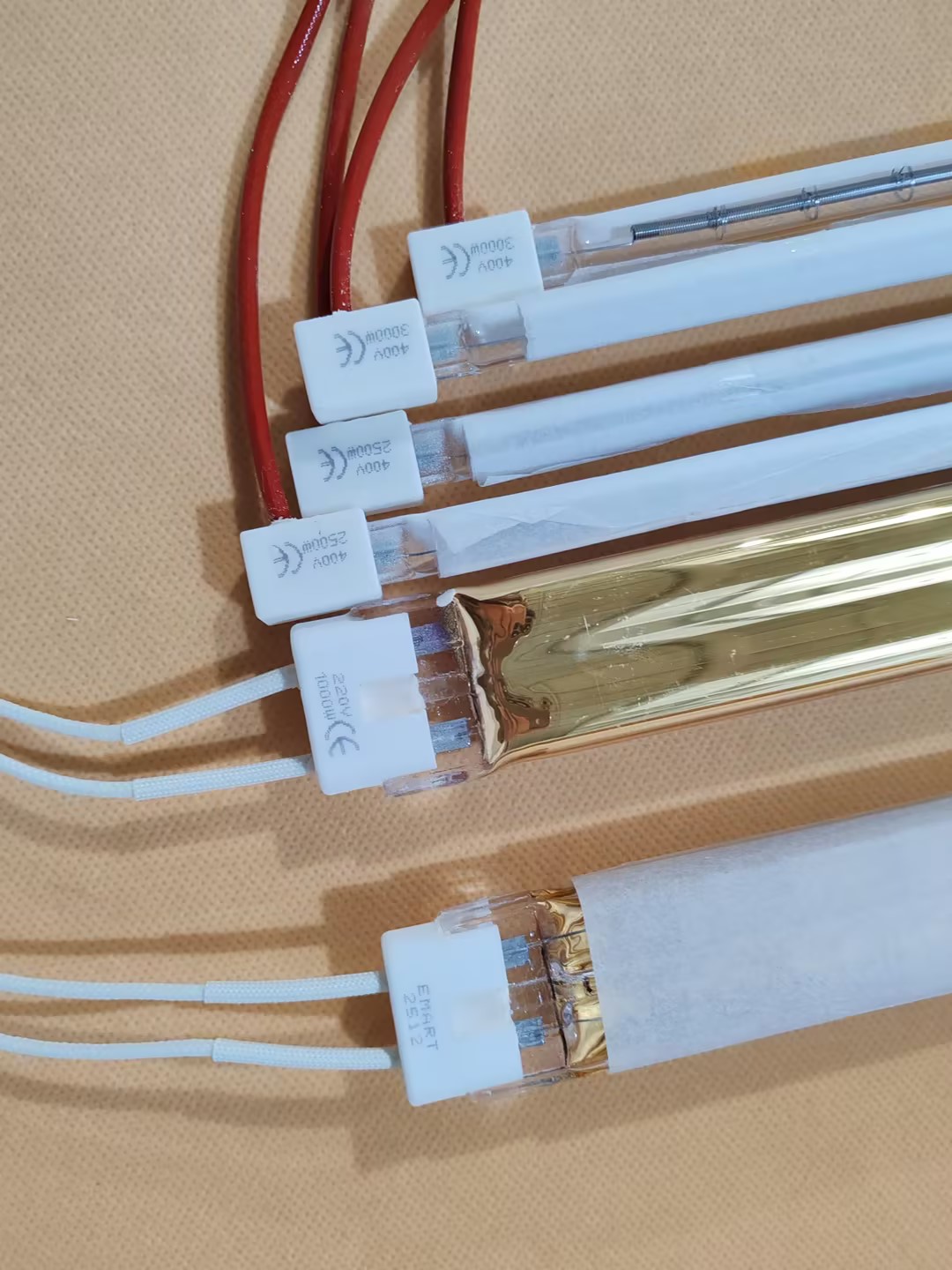 Blowing machines parts quartz infrared halogen heat lamp 600mm 2000w