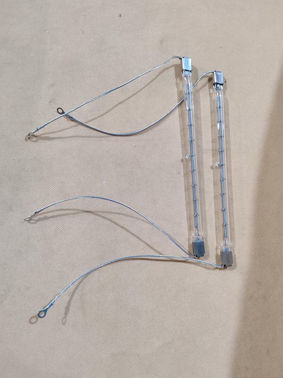 Half white 800mm 1350w shortwave halogen heating bulb